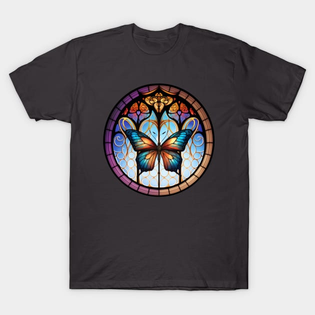 Stained Glass Butterfly T-Shirt by She Gets Creative